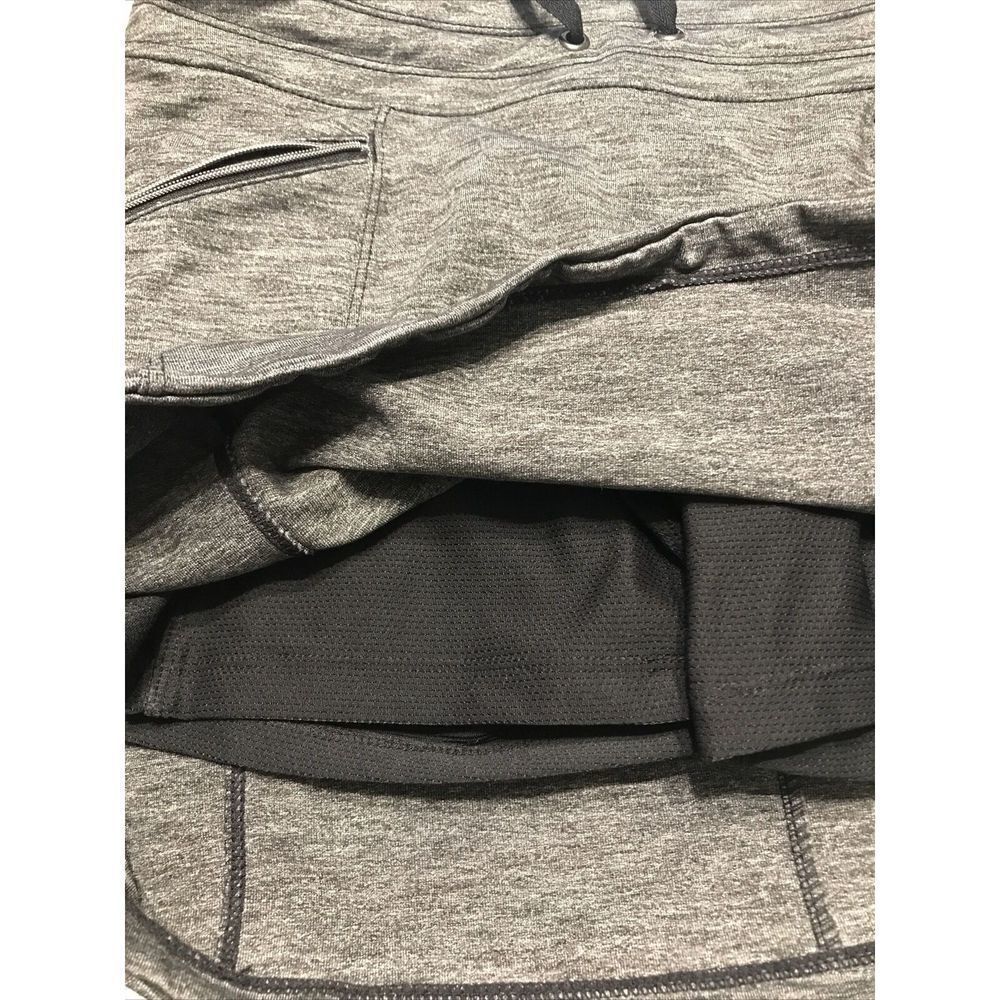 Athleta Metro Skort Drawstring Zip Pockets Style 212468 Sz XS Dark Heather Grey - Picture 6 of 6